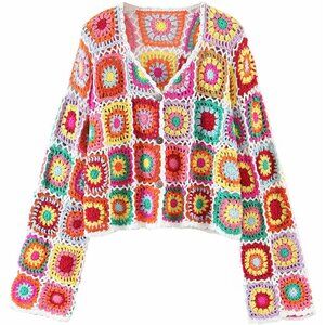 HANDMADE BEAUTIFUL CROCHETED CARDIGAN